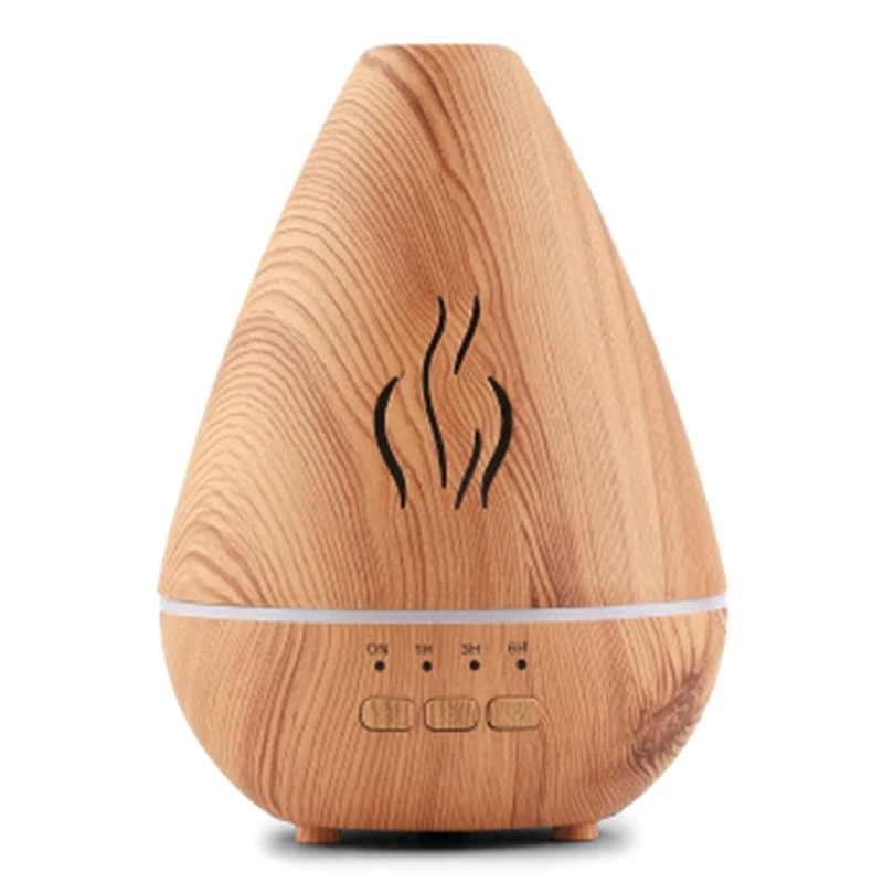 

Electric Air Humidifier, Wood Grain Aroma Diffuser, Mini Sprayer With USB, LED Light