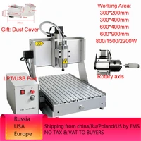 cnc 6090 2 2kw 4axis wood router 6040 engraving drilling machine 3040 1500w pcb metal milling machine with limit switch