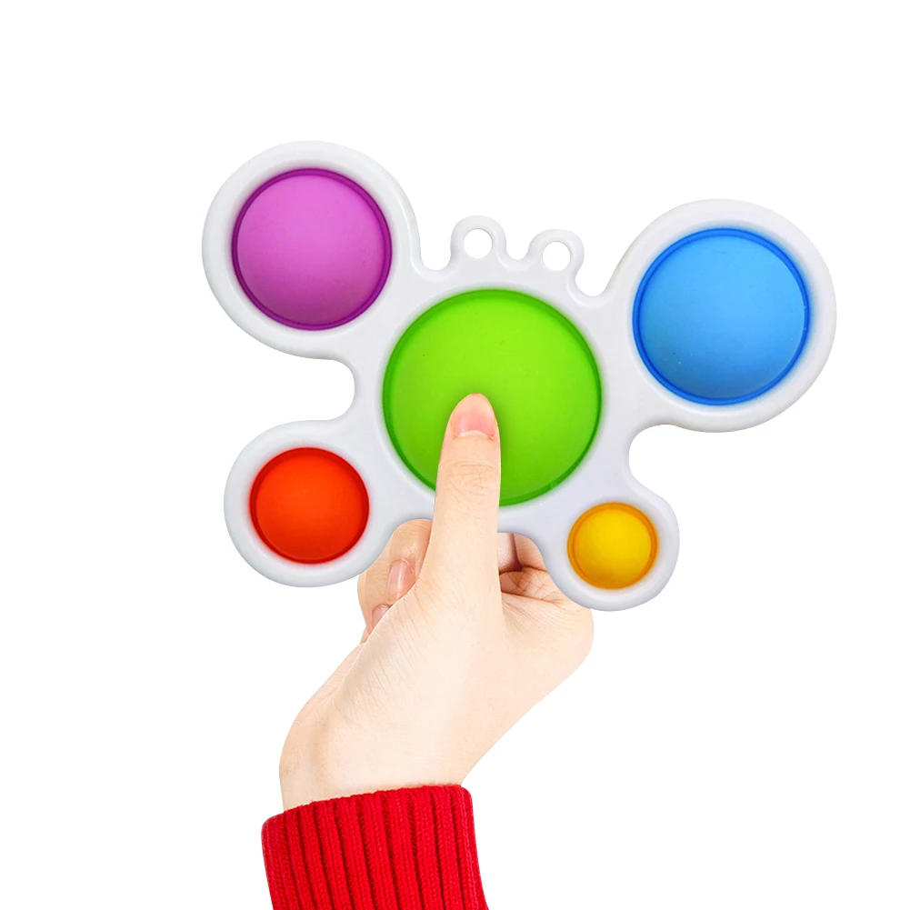 

Baby Cute Finger Exercise Board Push Dimple Sensory Toy Antistress Toy Silicone Decompression Toy for Kids Adult Gifts