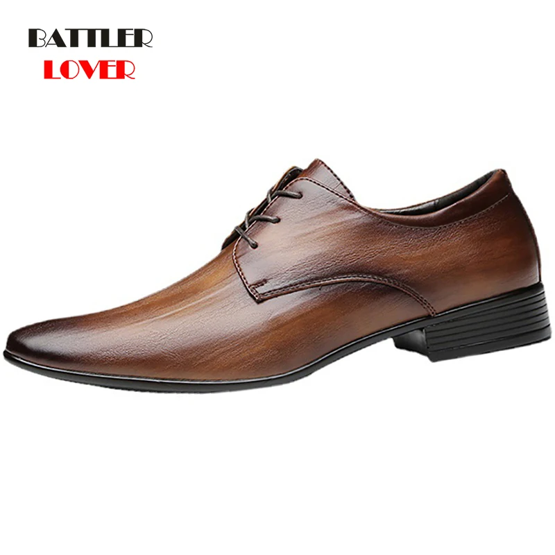 

Luxury Designer Formal Shoes for Men 2021 Genuine Leather Dress Shoes Male Wedding Party Oxfords Hombre Business Office Footwear
