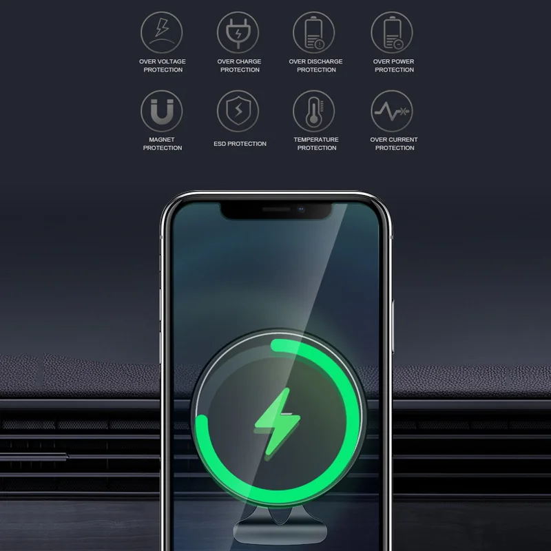 

15W Magnetic Wireless Car Charger for iPhone 12 pro max Qi Magnetic Wireless Charger Car Air Vent Phone Holder for iPhone 12mini