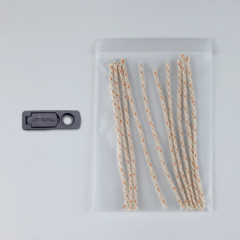 

11pcs/Set Copper Wired Cotton Core Wicks & Reduce Gasoline Volatile Rubber Bottom For ZP Kerosene Gasoline Lighter