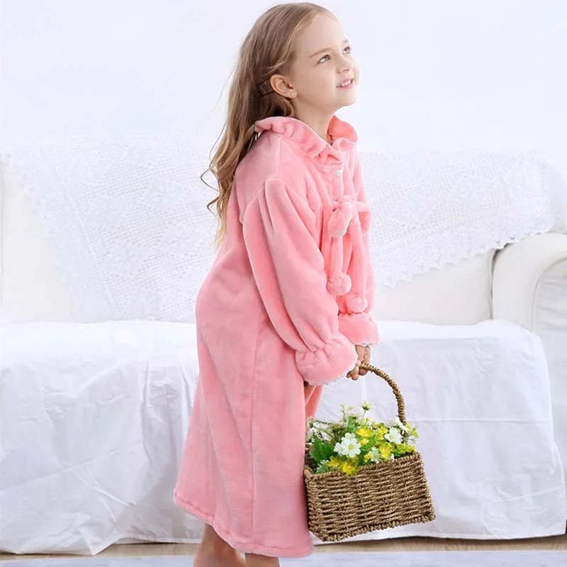 Parent-child Outfit Nightdress Children Velvet Little Girls Princess Dress Baby Big Nightgowns Mother and Daughter | Мать и ребенок