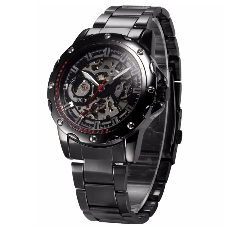 Reloj Hombre мужские часы SHENHUA спортивные наручные механические скелет ударопрочность