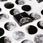 45 шт., черно-белые наклейки, мини-альбом для скрапбукинга, канцелярские принадлежности сделай сам, руководство, лунный свет, аксессуары, ландшафтный самоклеящийся декоративный чехол