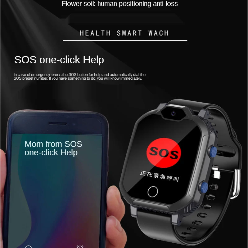 

Passometer The New 4g Netcom Smartwatch Elderly Positioning One-click Call Phone Watch Big Key To Monitor Heart Rate