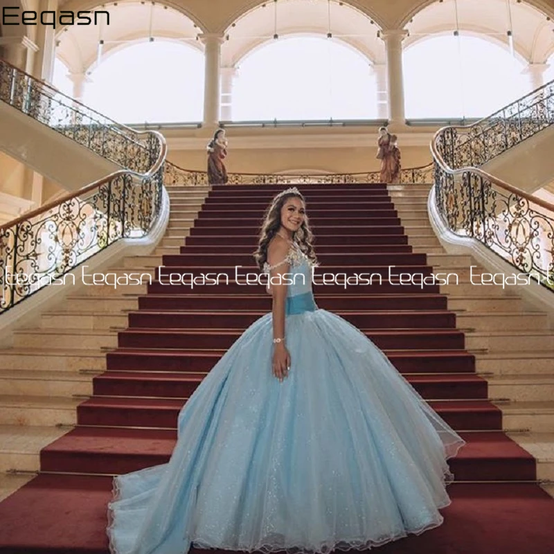 

Eeqasn Sweet 16 Quinceanera Dress 2020 Ball Gown Vintage Sparkly Lace Beaded Vestidos 15 Anos Plus Size Pageant Prom Gowns