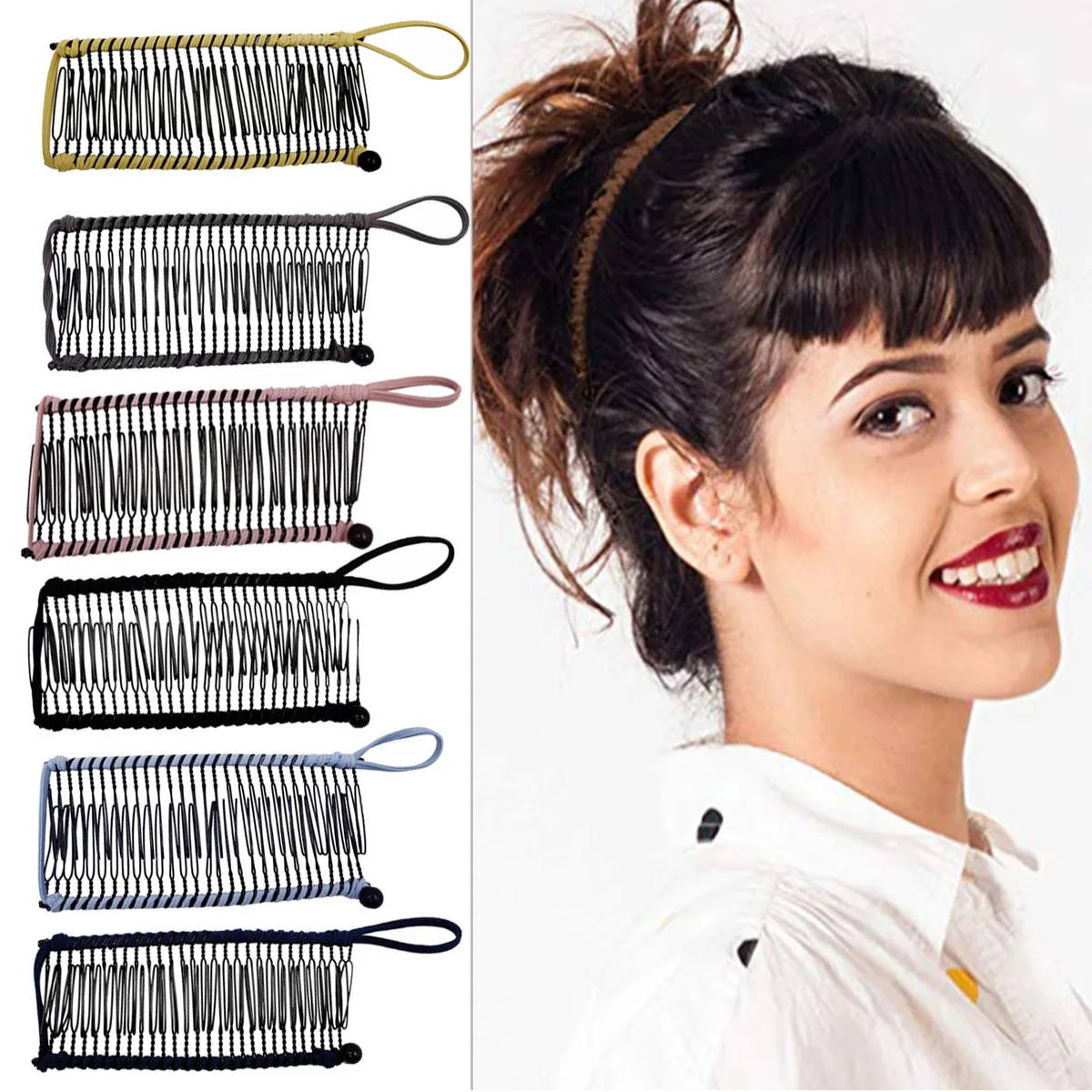 

Magic 20 Hair Combs Vintage Banana Hair Clip Flexibel Hairclip Stretchable Double Slide Comb Clip Hairpins Hair Styling Tools
