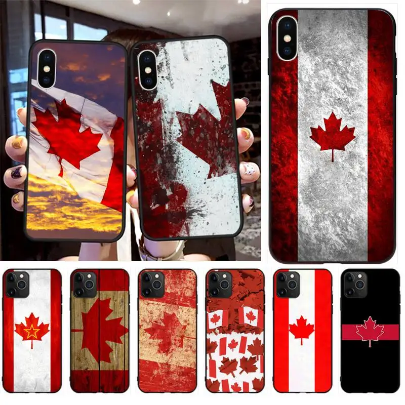 Высококачественный чехол для телефона с канадским флагом и красным клена iPhone 11 pro