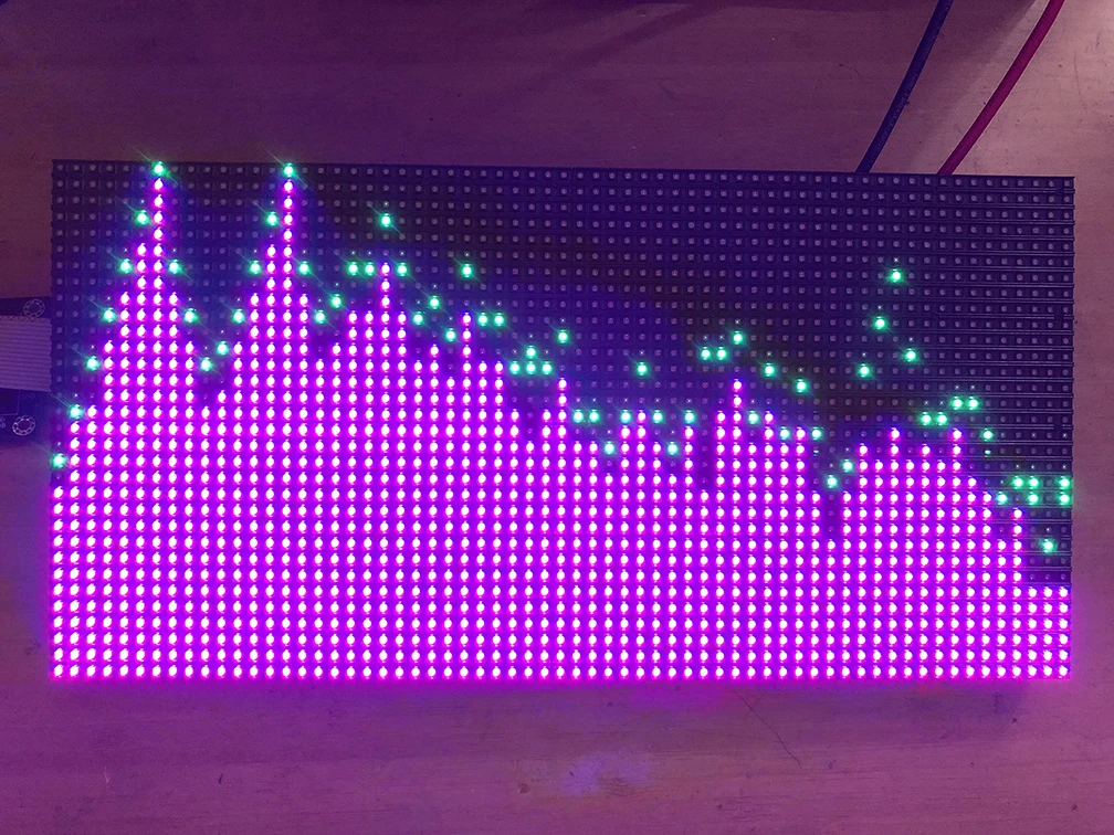 AS3264 полноцветный RGB музыкальный спектральный дисплей 2048 точечный светодиодный светильник