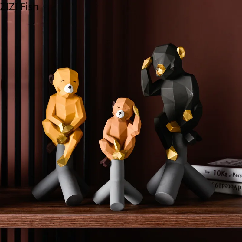 Креативная Геометрическая обезьяна из каучука в скандинавском стиле с