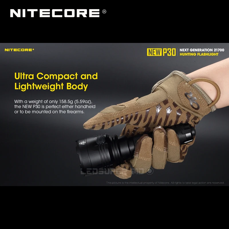 Новое поколение Nitecore Новый P30 CREE XP L HI V3 светодиодный 1000 люмен 21700 охотничий