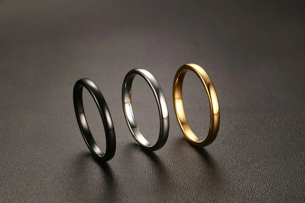 

Men and women accessories titanium rose gold ring steel couple ring proposal ring fashion