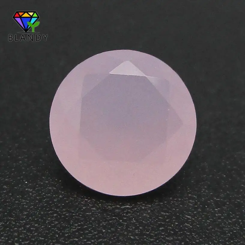 Milky Pink 50 шт./лот 3,0~ 12 мм различные цвета Свободно сидящий стеклянный камень круглая блестящая огранка стеклянные искусственные камни камень для ювелирных изделий - Цвет: Milky Pink