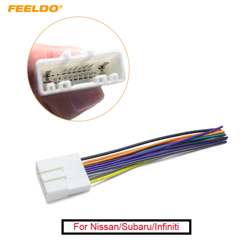 FEELDO 1 шт. 15Pin автомобильный аудио стерео адаптер жгута проводов для Nissan/Subaru/Infiniti