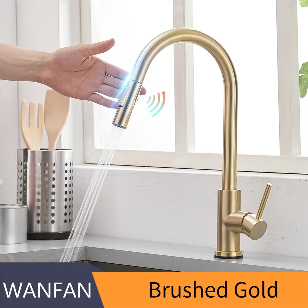 Brushed Gold Смесители для кухни torneira para cozinha de parede кран для кухни фильтр для воды кран Три способа смеситель для раковины кухонный кран KH1005R - Цвет: Brushed Gold