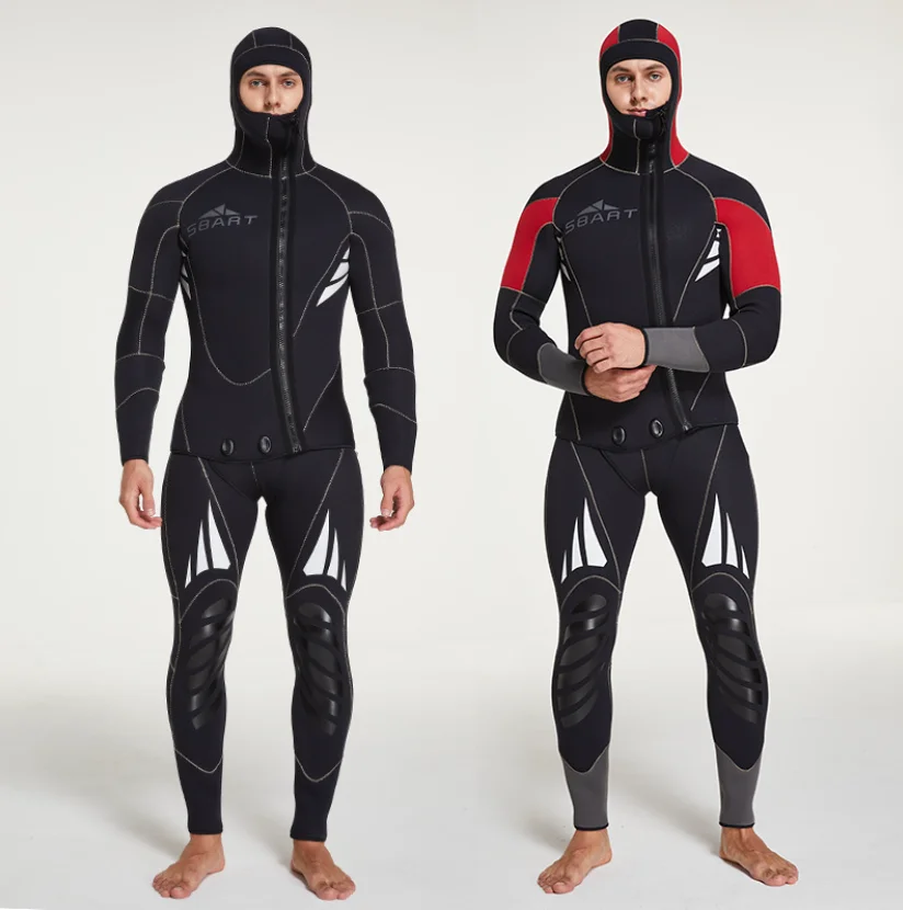 

Sbart 5MM Neoprene Wetsuit Men Keep Warm Swimming Scuba Diving Bathing Suit Short Sleeve Triathlon Wetsuit for Surf Snorkeling