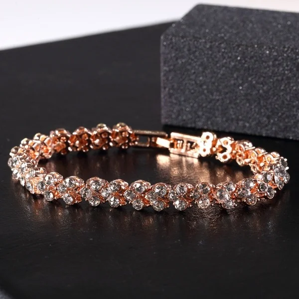 

Weight Loss Magnetic Therapy Bracelet New Fashion Women's Crystal Diamond Bracelet Gold and Silver Rose Gold Bracelet