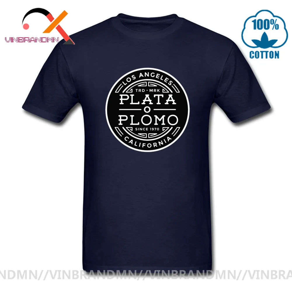 Лето 2020 новая брендовая одежда Plata O Plomo футболки мужские Pablo Escobar Серебряная или