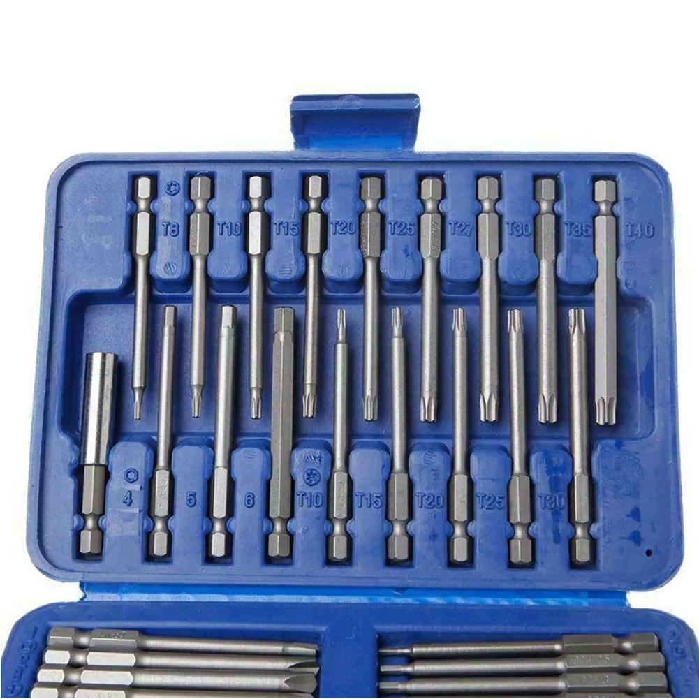 

50pcs Screwdriver Bit Set Hardware Security Home Professional Torx Star Hex Hand Tool Replacement Slotted Repairing Extra Long
