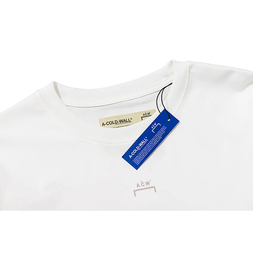 

A COLD WALL Oil Painting T-shirts 2020 Men Women Black red splash ink Logo A COLD WALL T-shirts ACW Long Sleeve ACW Tops Tee