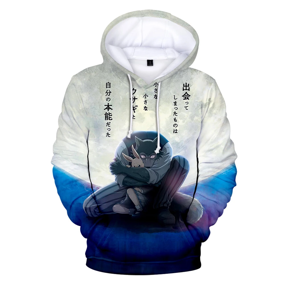 New 3D Anime BEASTARS Hoodies The Wolf elements Hip Hop Hoodie BEAST COMPLEX Cartoon Coats Children spring autumn Kids Clothes | Мужская