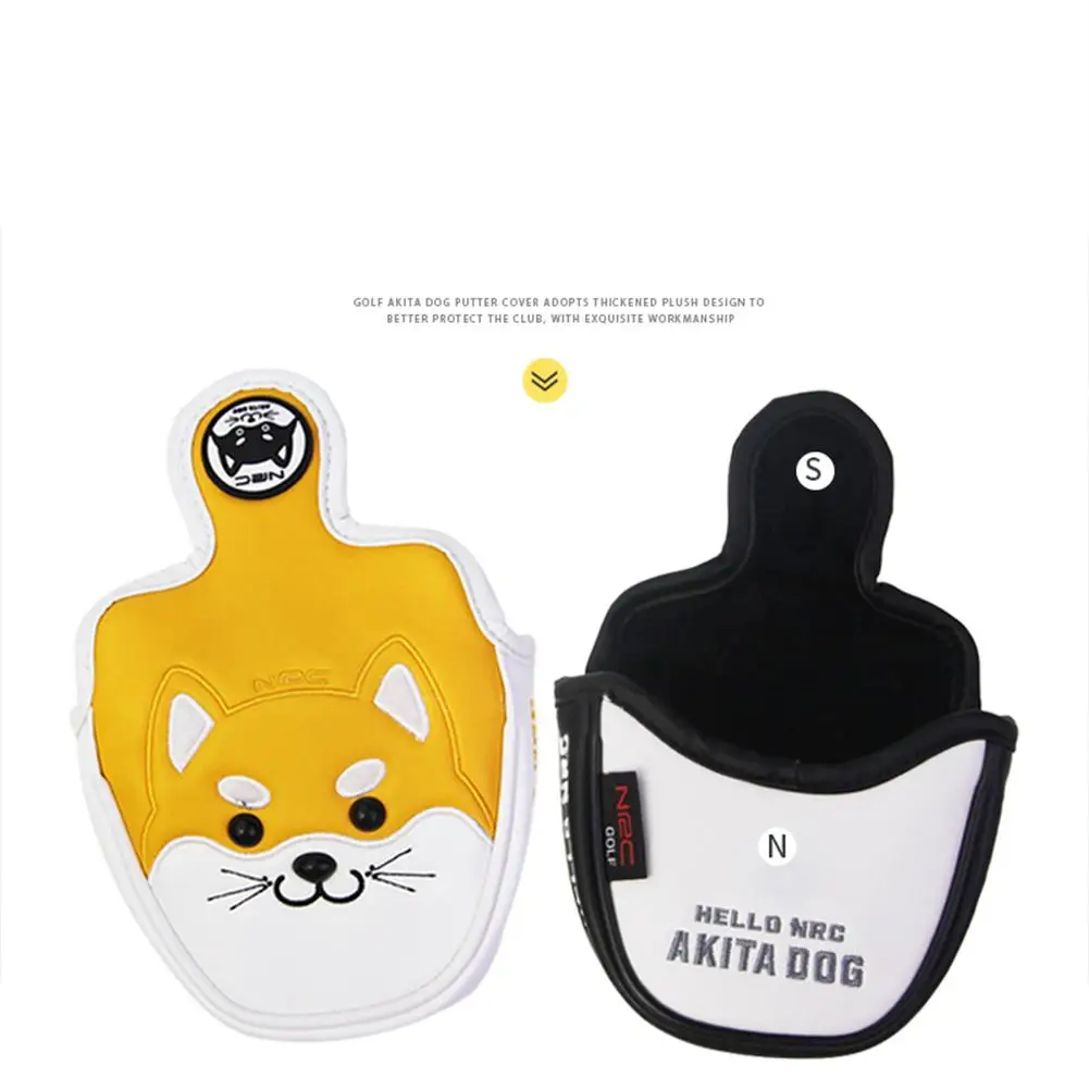 

Портативный чехол для клюшки-клюшки Akita dog, полукруглая Защитная крышка для клюшки-клюшки с мультяшным рисунком, набор водонепроницаемых клюшек-Клюшек из полиуретана