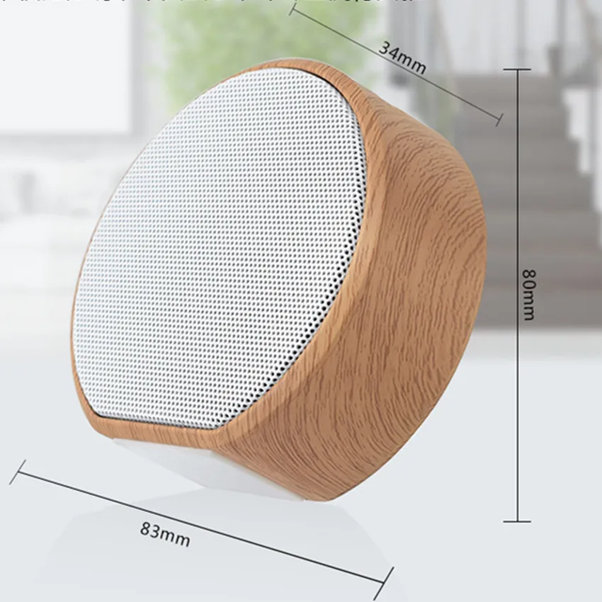 Портативный динамик с радио перезаряжаемая деревянная Беспроводная Bluetooth