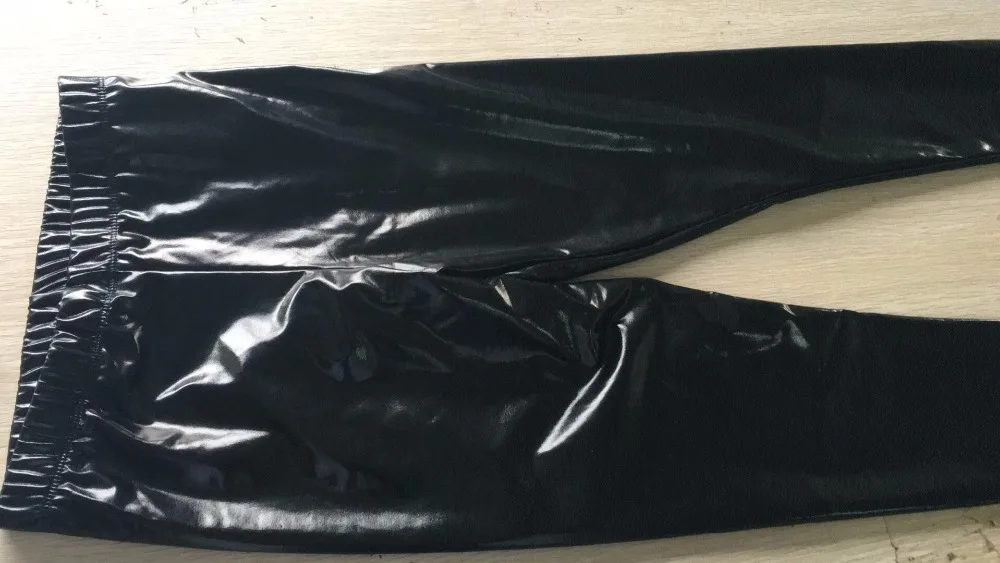 Размера плюс сексуальное латексное леггинсы с открытой промежностью