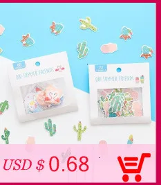 Милые животные прозрачные наклейки s Kawaii DIY украшения ручной дневник для счетов стикеры Скрапбукинг школьные канцелярские принадлежности 06484