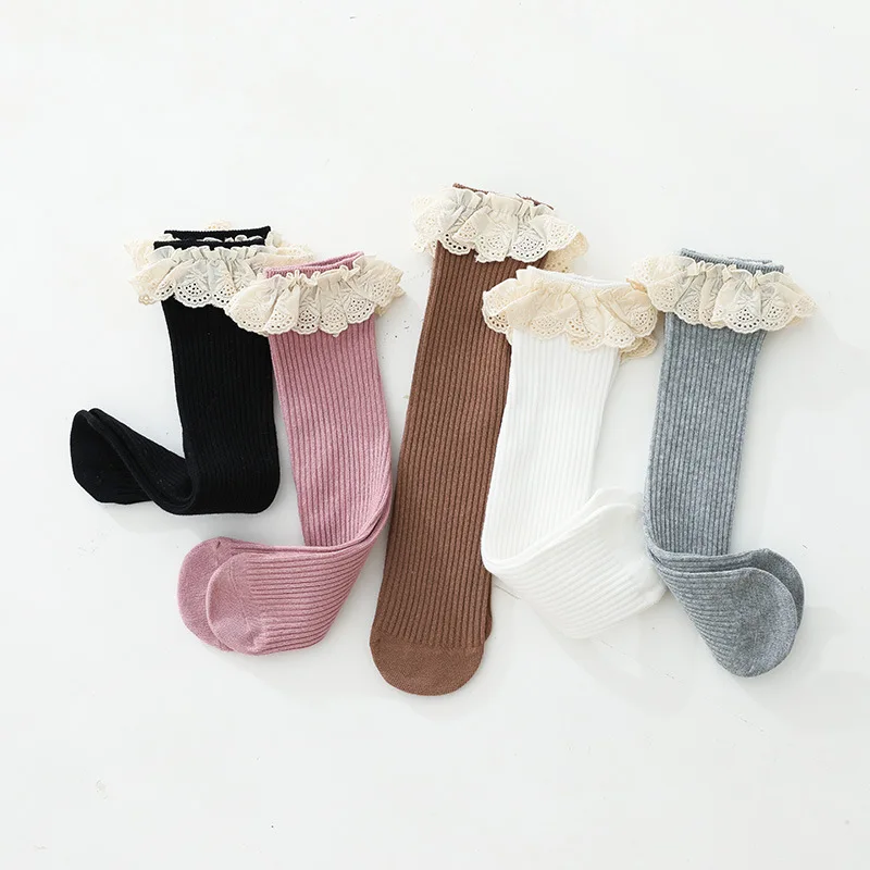 

2021 New Baby Girls socks Long Socks Kids Knee Lengths Soft Cotton baby Socks Kids 0-4 Years Knee High Socks For Girl