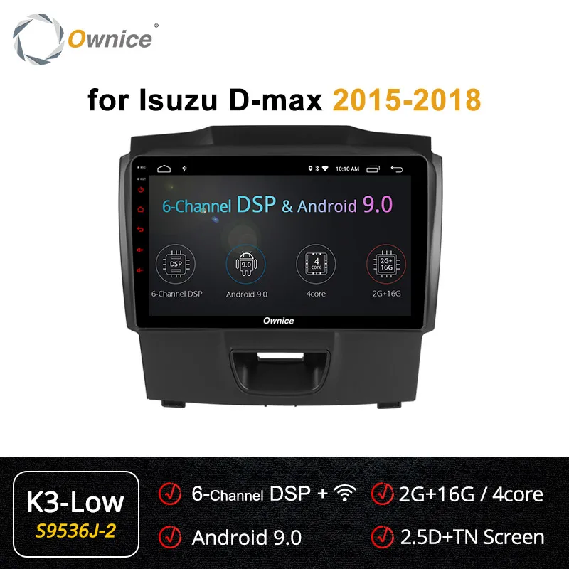 S9536-2 k3 low Ownice K3 K5 K6 Android 9,0 360 панорама DSP оптический автомобильный dvd-плеер gps для Chevrolet Trailblazer Colorado S10 Isuzu D-max MU-X - Цвет: S9536-2 k3 low