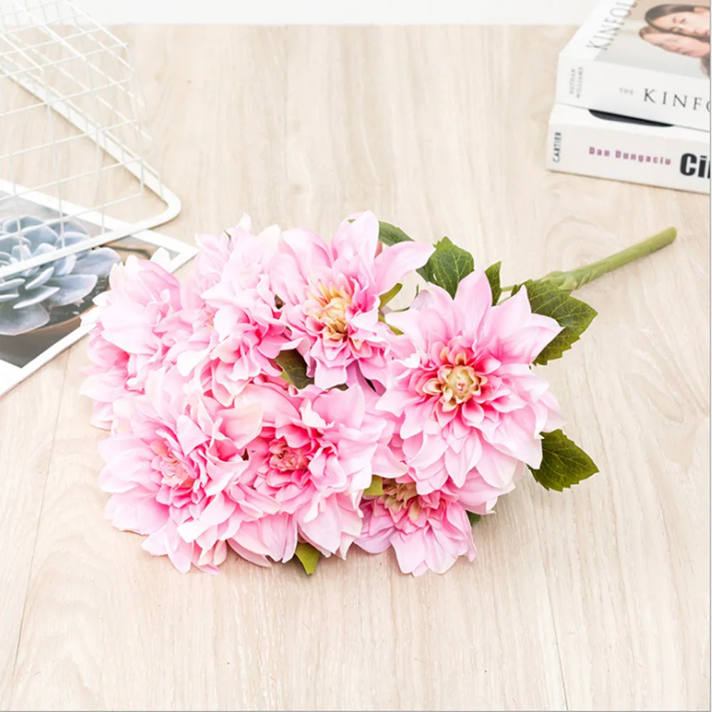 Искусственный 7-головый цветок-перегородка для ресторана украшение сделай сам