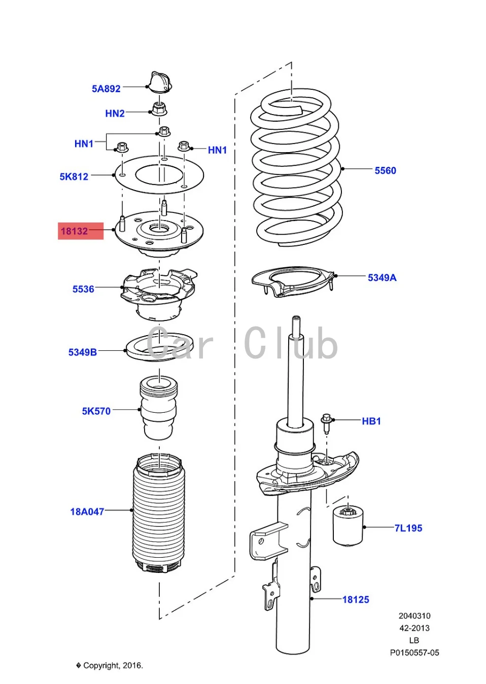 Комплект креплений для трансмиссии двигателя LR032528 Land Rover второго поколения Freelander