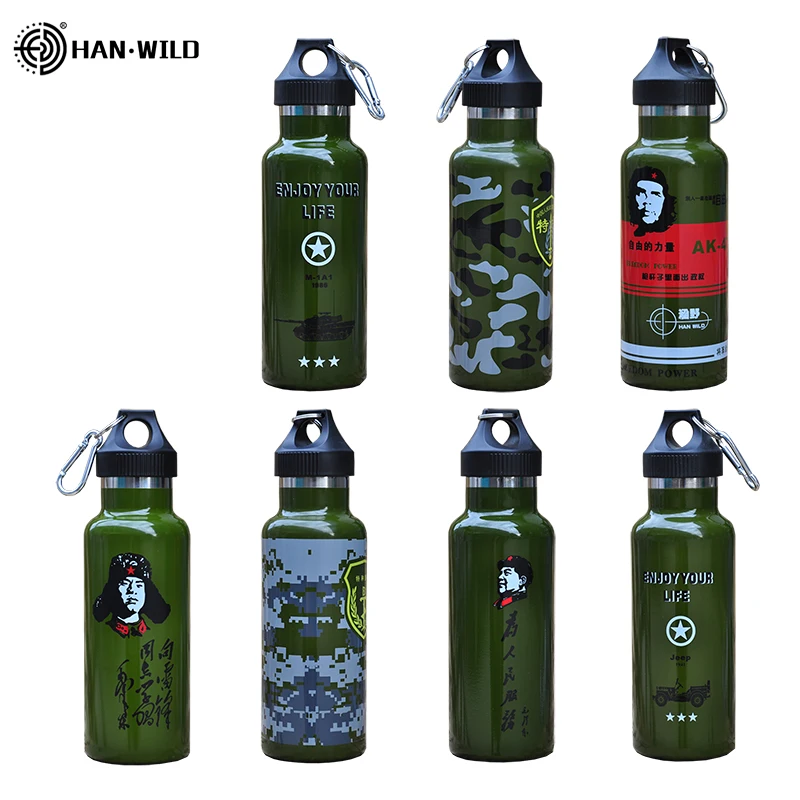 550 мл изолированные военные спортивные бутылки вакуумные фляжки термос чашка