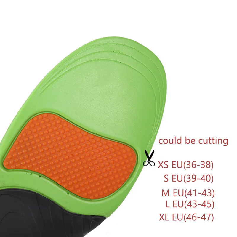 EU36-47 Massager Comfortable Leisure Arch Shoe Cushion Unisex Arch Vault Shock Absorption Foot Arch Sneaker Insoles Women Men