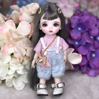 112 bjd doll ball jointed handmade makeup face with fashion clothes multi color wig 3d eyes vinyl head body for girl toys gift