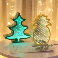 ed mirror tunnel lamp modeling room christmas creative decoration nightlight childrens night stars relaxing home deco cute lamp
