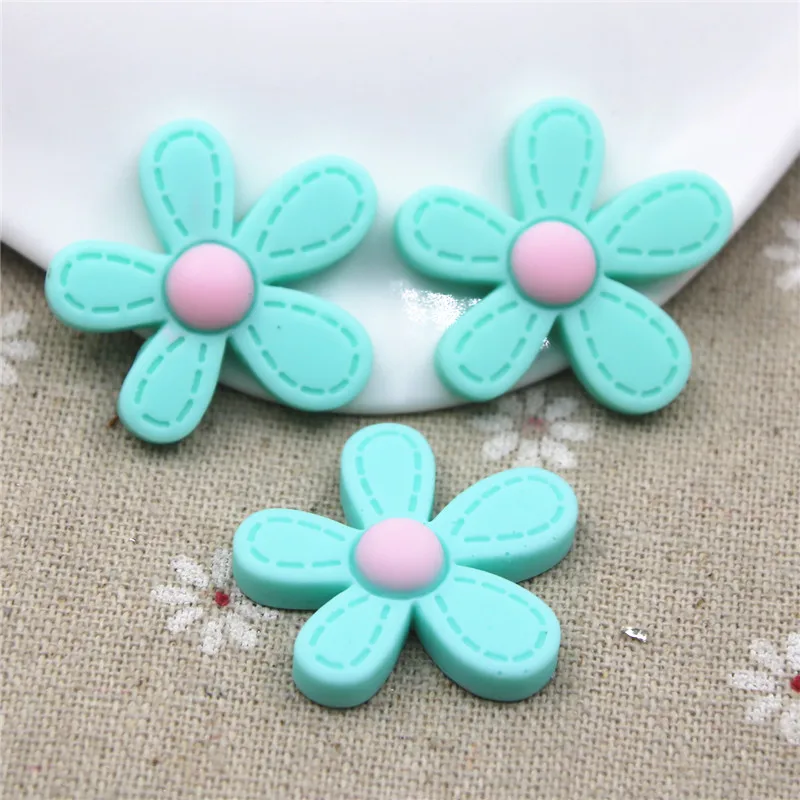 Кабошон из смолы с цветком плоской задней частью ремесло для Скрапбукинг волосы