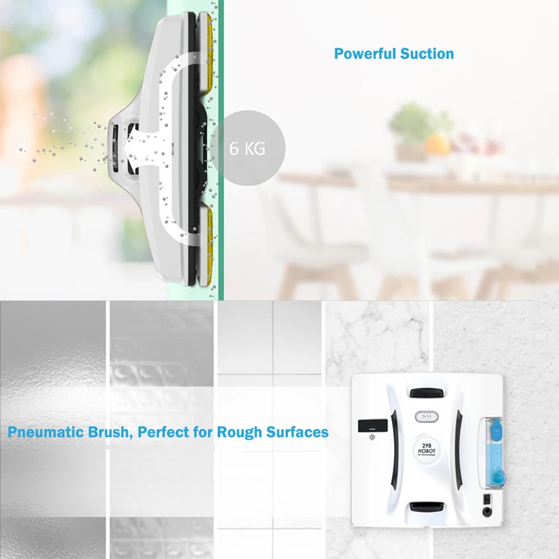 Windows Cleaner Robot HOBOT 298 Household Window Cleaning Vacuum Wiper Wet Dry Remote Control Electric Washing Glass |