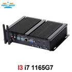 Промышленный мини-ПК Intel Core i7 1165G7 Настольный ПК Win 10 2 * DDR4 M.2 NVMe + Msata + 2,5 ''SATA 4K HTPC неттоп HDMI VGA WiFi