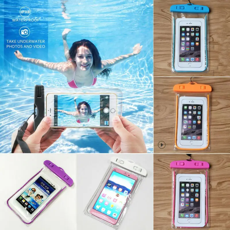 Водонепроницаемый чехол для телефона дайвинга плавания подводного сухого