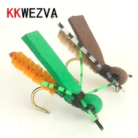 kkwezva 14pcs fishing fly lures insect dry floating type insect similar to artificial fly bait trout bait fishing tackle