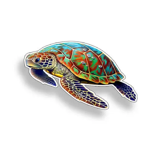 

Personalized stickers Sea Turtle Sticker Colorful Laptop Cup Cooler Car Vehicle Window Bumper Decal Waterproof Vinyl Decals