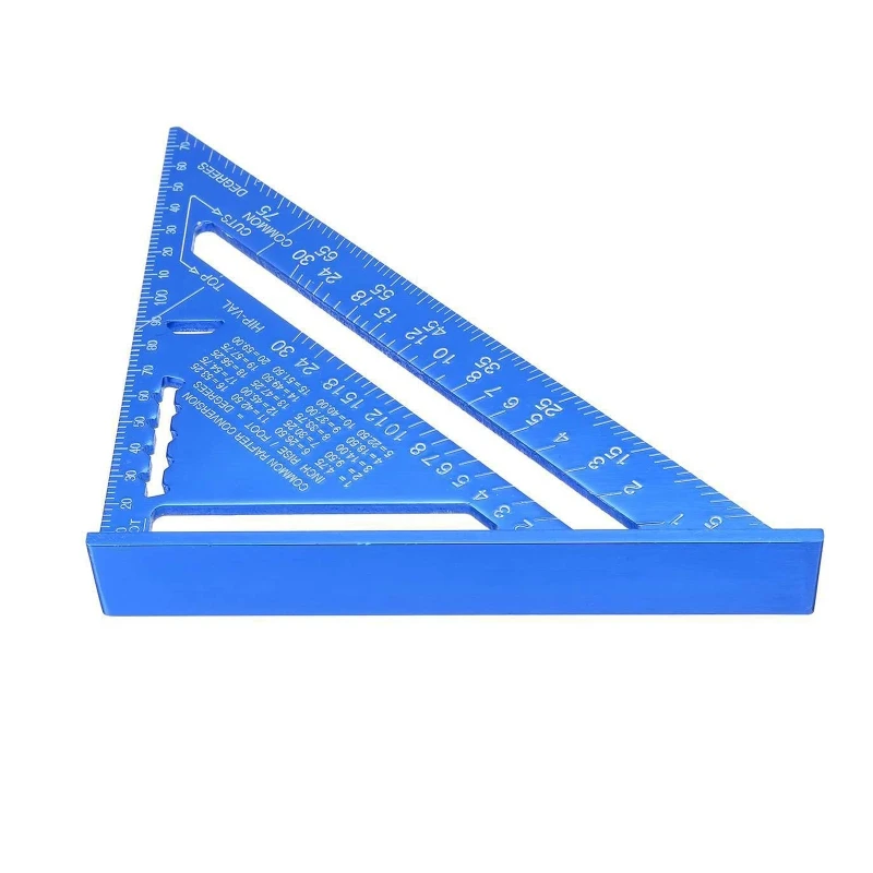 

7/12 Inch Metric Triangle Angle Ruler Aluminum Alloy Triangular Measuring Woodworking Square Protractor N24 20 Dropshipping