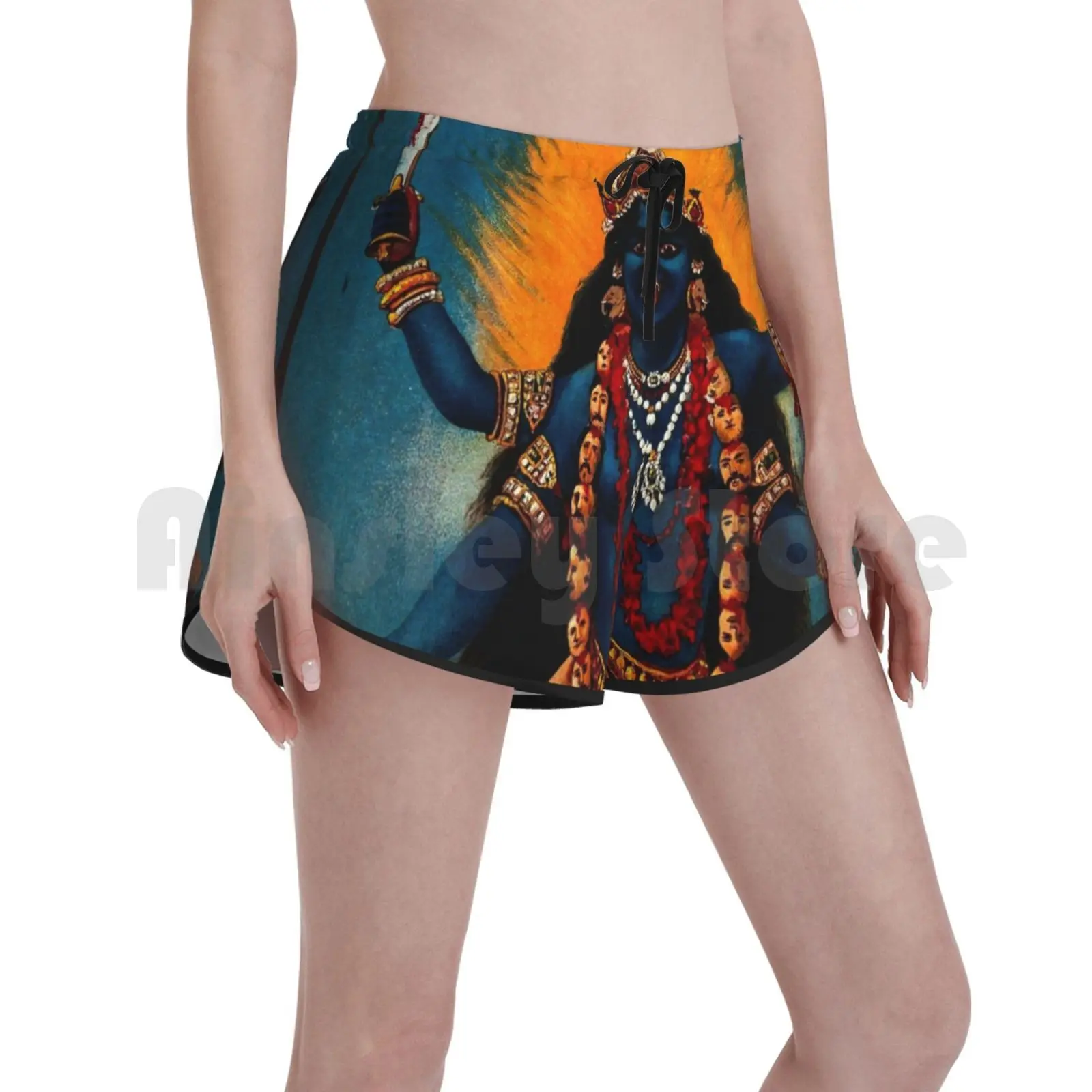

Шорты Kali-богиня для плавания, женские пляжные шорты, Защитные шорты Kali богини, богини, черная богиня смерти Вселенная