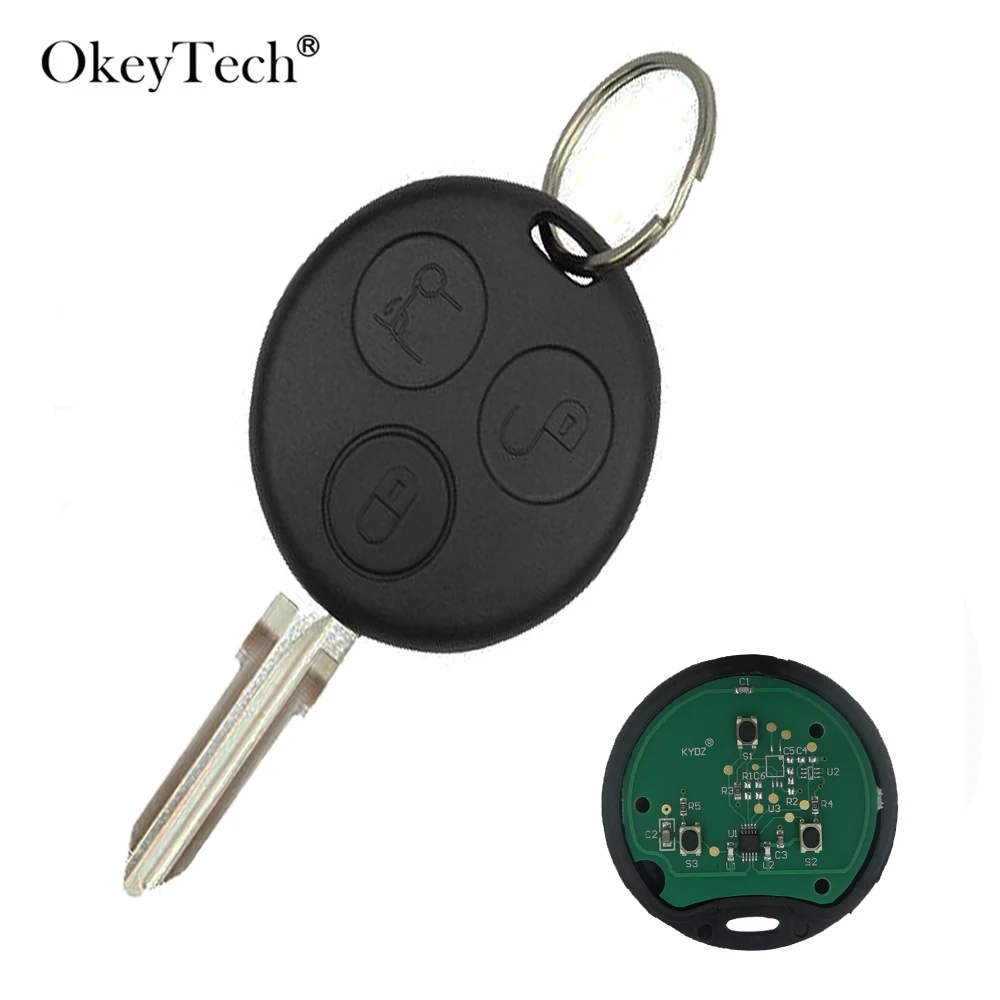 Ключ дистанционного управления Okey Tech 3 кнопки 434 МГц для Mercedes Benz Smart Fortwo 450 Forfour Roadster