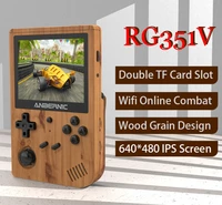 anberrgnic 351v handheld player 2500 classic ips screen games 64g card rk3326 retro game 351v portable game console glass