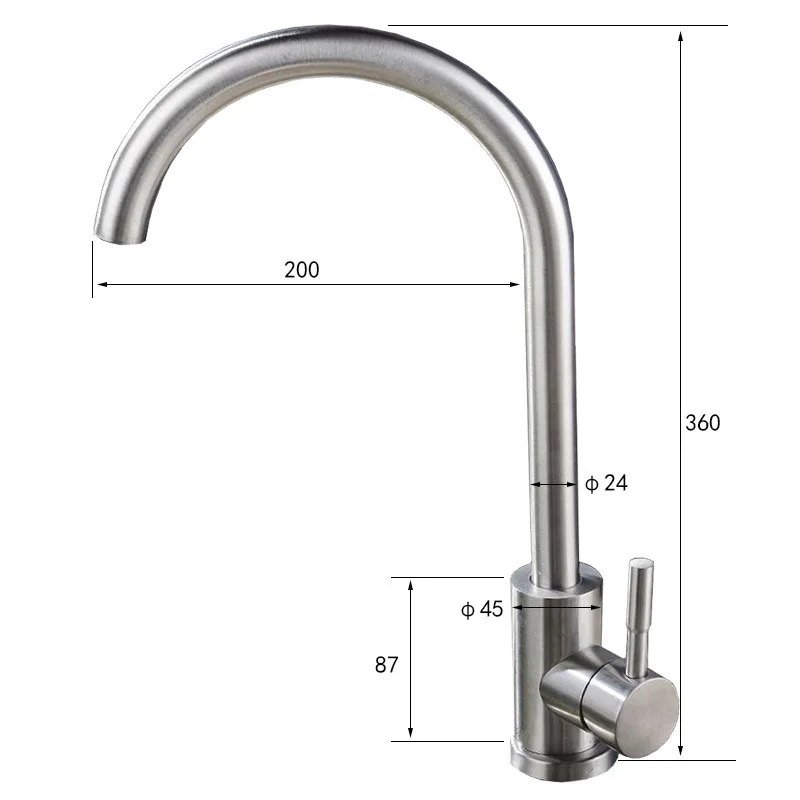 87 мм основной корпус сварной кухонной горячей и холодной раковины 304 большой