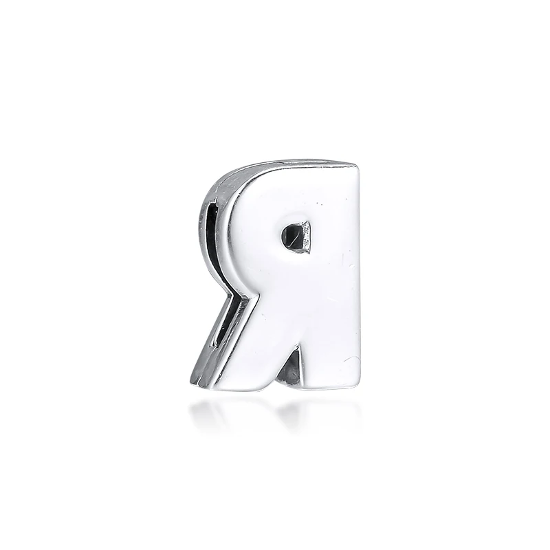 CKK буквы R клип амулеты 925 Fit Pandora рефлексионы браслеты стерлингового серебра Шарм бусины для бусина для изготовления украшений